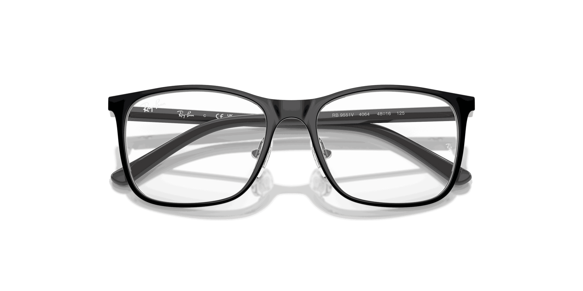 [Clear Lenses, Polished Black On Silver Frame]