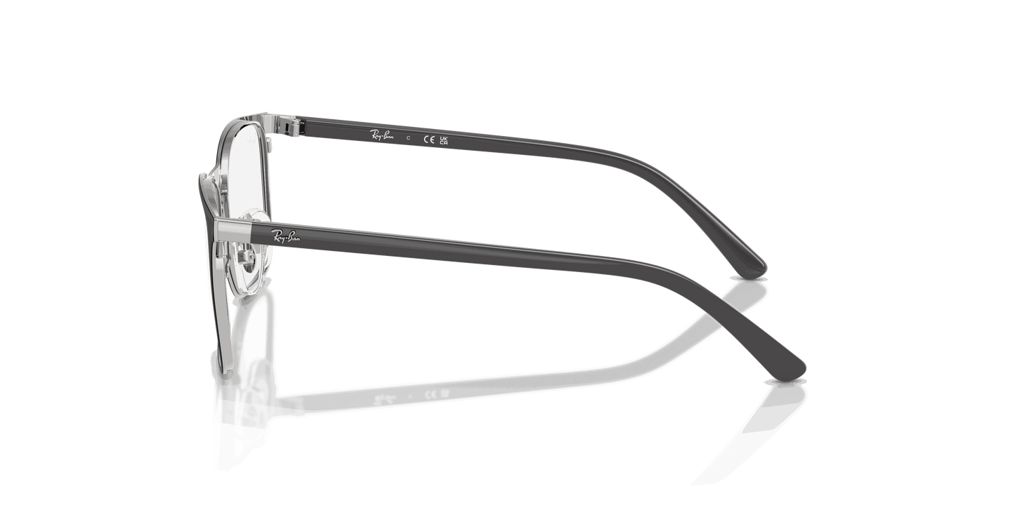 [Clear Lenses, Polished Black On Silver Frame]