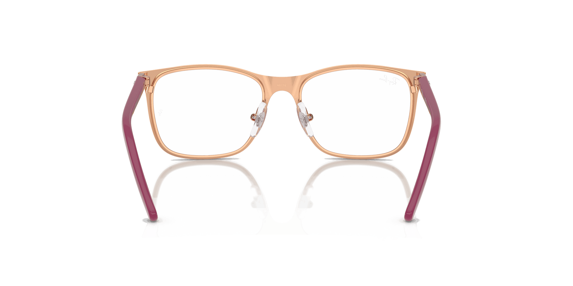 [Clear Lenses, Polished Bordeaux On Rose Gold Frame]