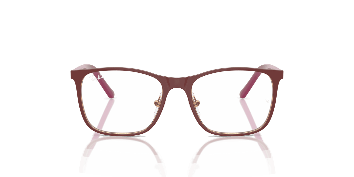 [Clear Lenses, Polished Bordeaux On Rose Gold Frame]