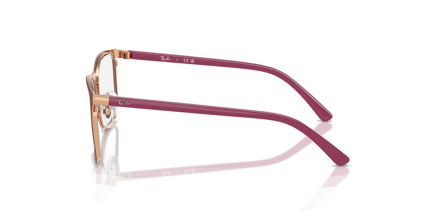 [Clear Lenses, Polished Bordeaux On Rose Gold Frame]