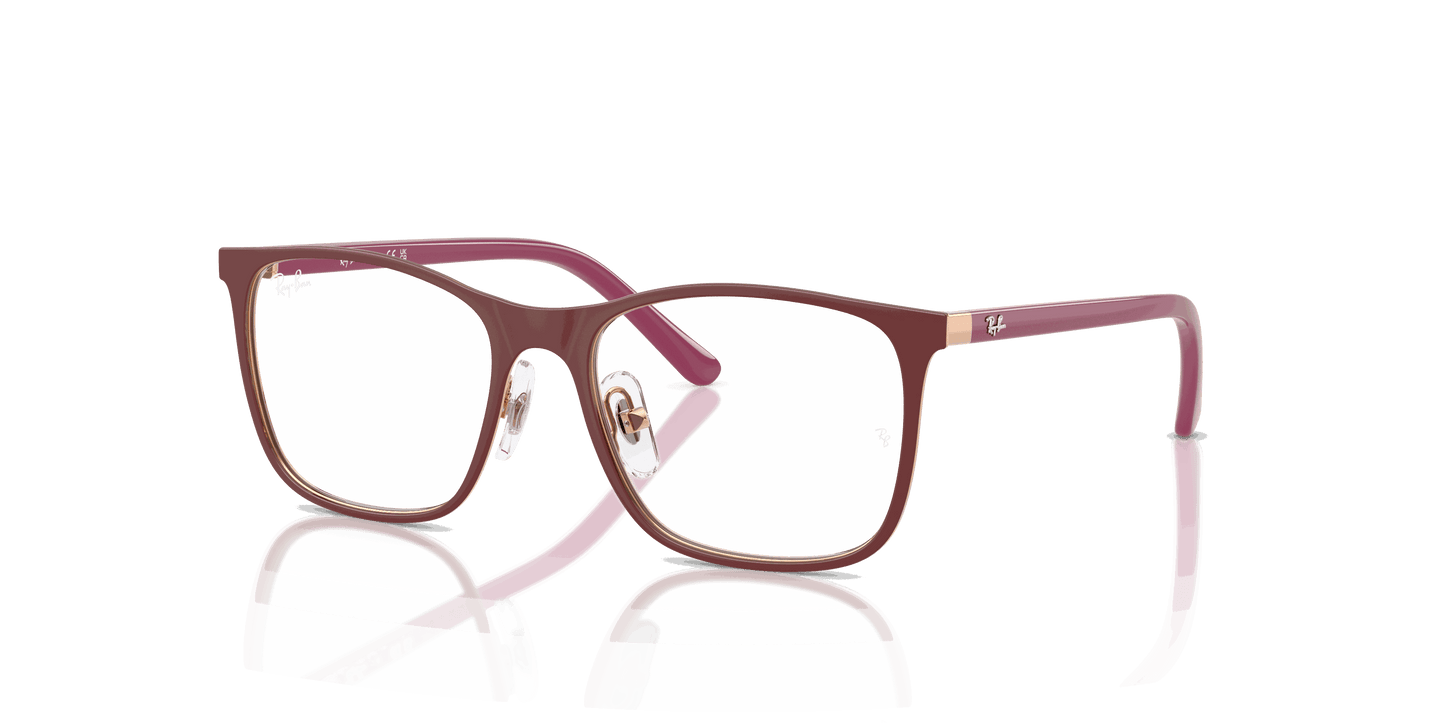 [Clear Lenses, Polished Bordeaux On Rose Gold Frame]