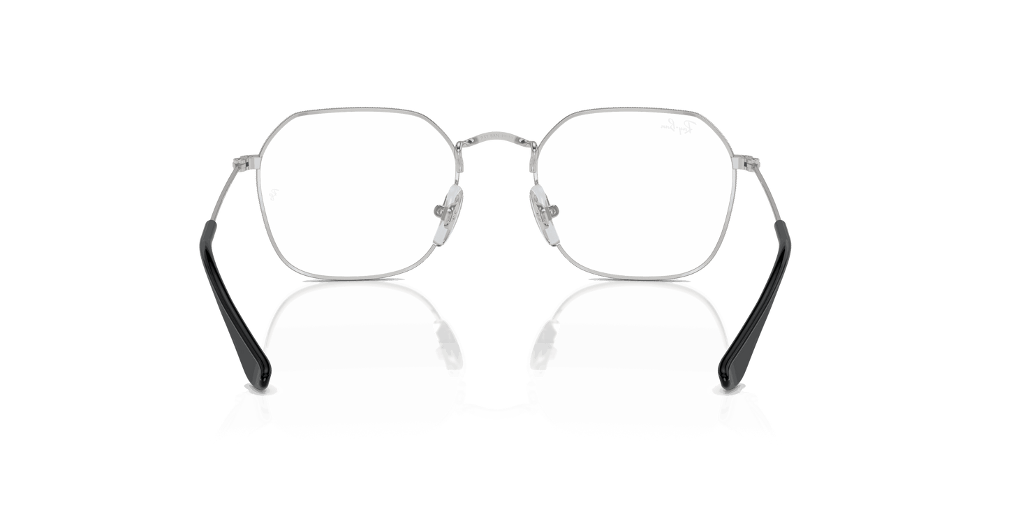 [Clear Lenses, Polished Black On Silver Frame]