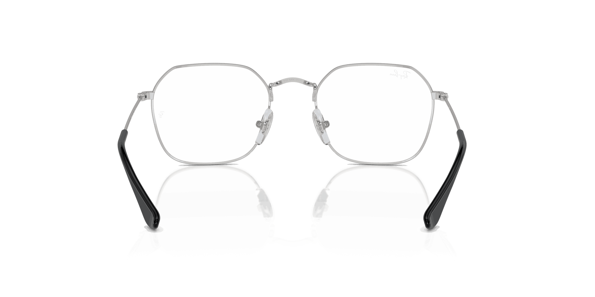 [Clear Lenses, Polished Black On Silver Frame]