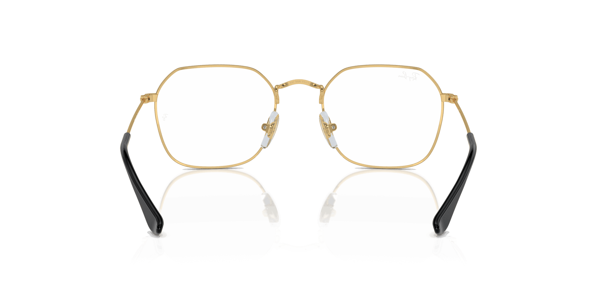 [Clear Lenses, Polished Black On Gold Frame]