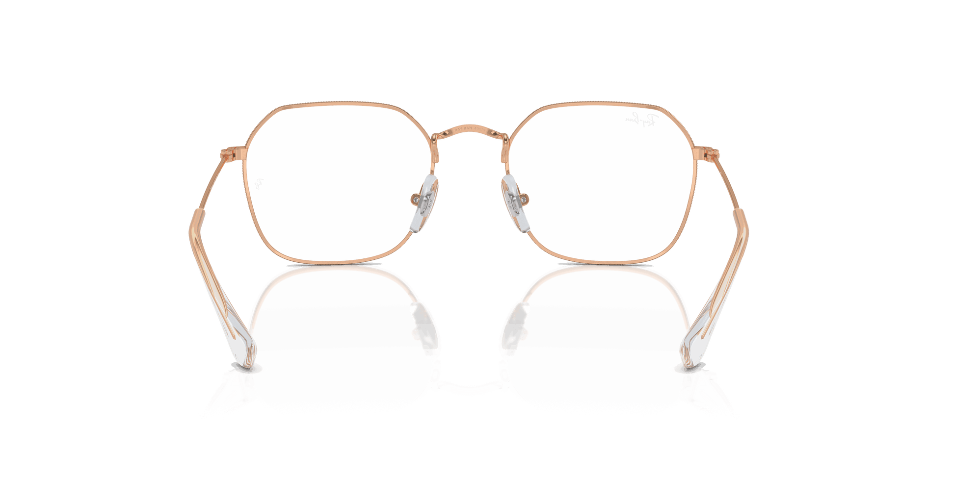 [Clear Lenses, Polished Brown On Rose Gold Frame]