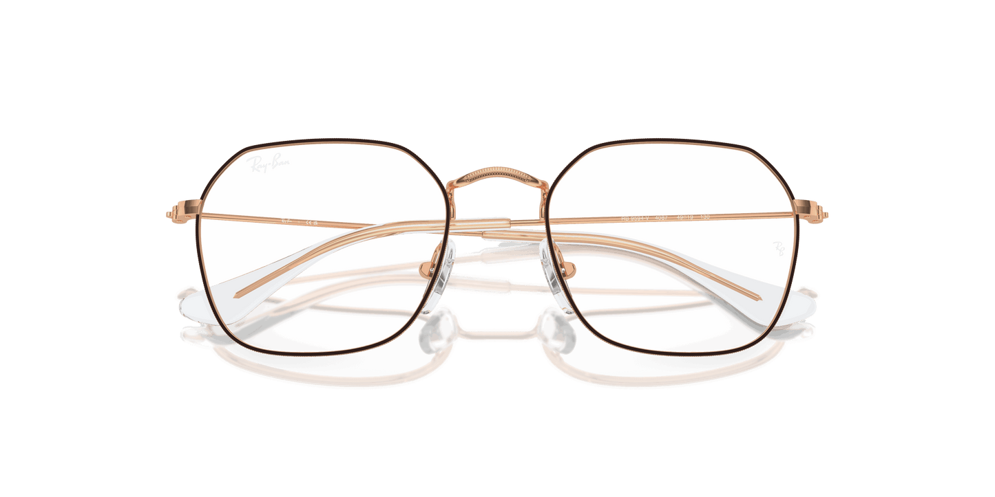 [Clear Lenses, Polished Brown On Rose Gold Frame]