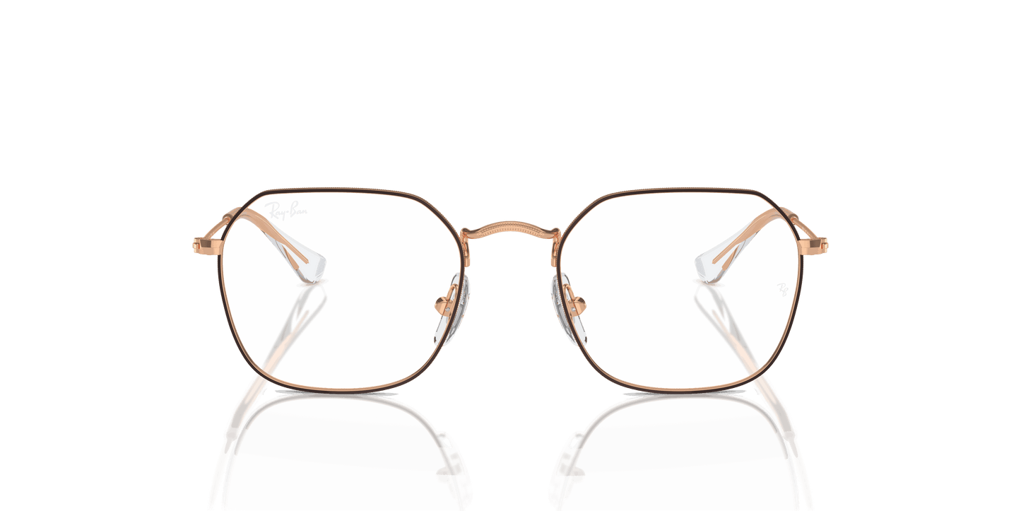 [Clear Lenses, Polished Brown On Rose Gold Frame]