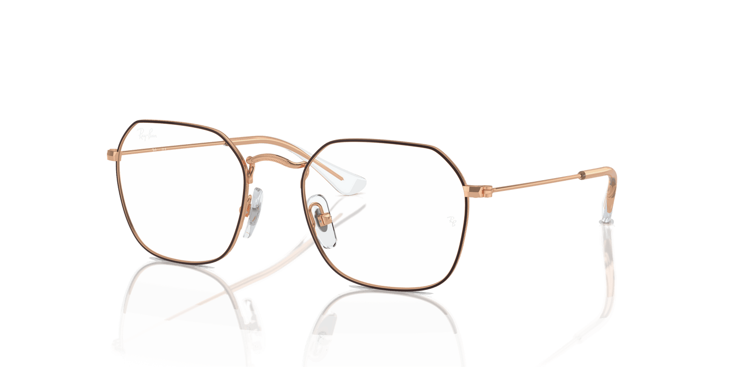 [Clear Lenses, Polished Brown On Rose Gold Frame]