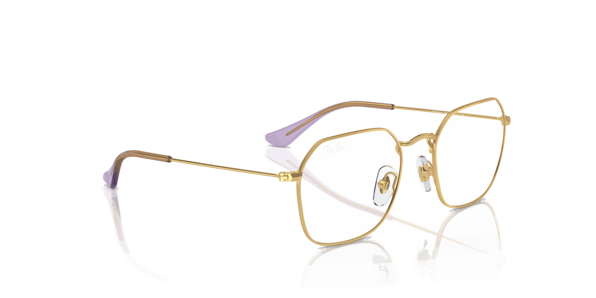 [Clear Lenses, Polished Arista Gold Frame]