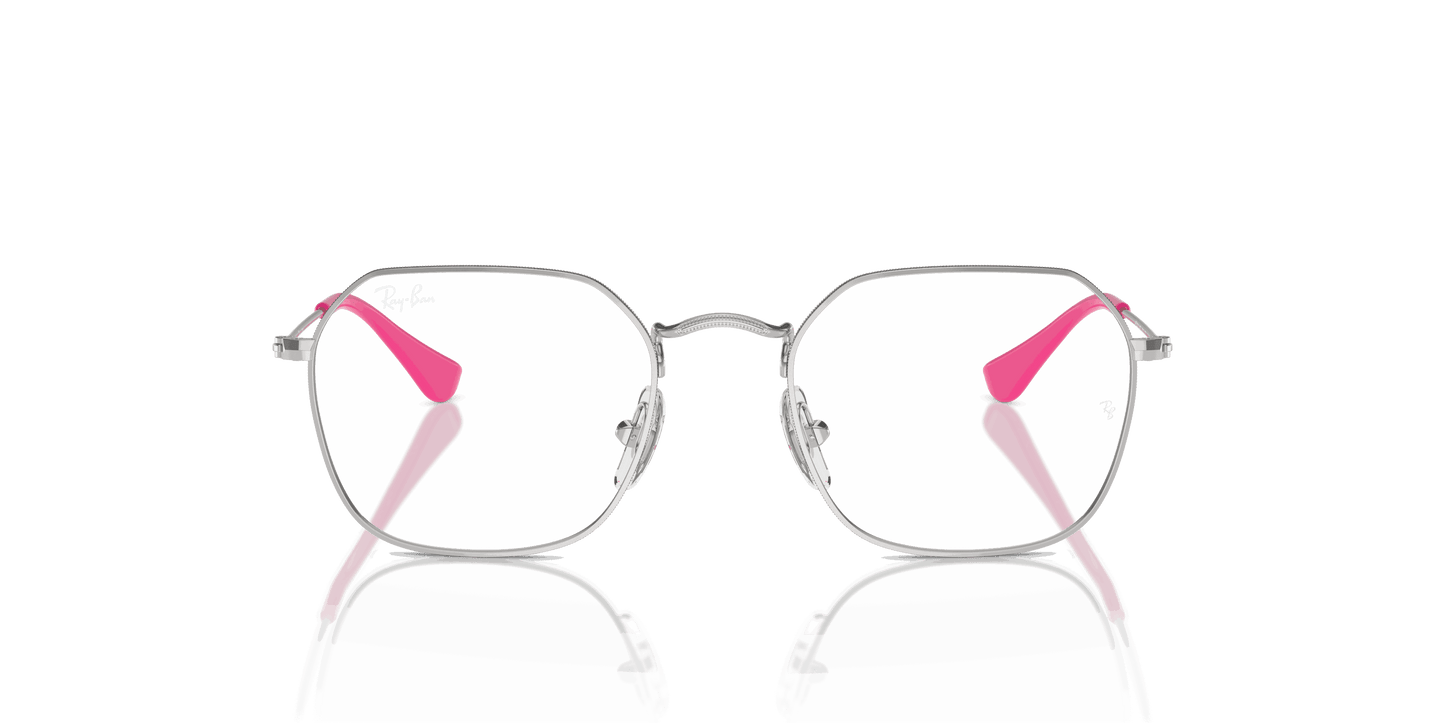 [Clear Lenses, Polished Silver Frame]