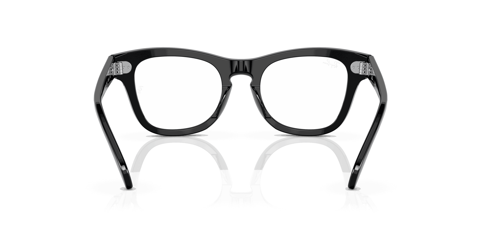 [Clear Lenses, Polished Black Frame]