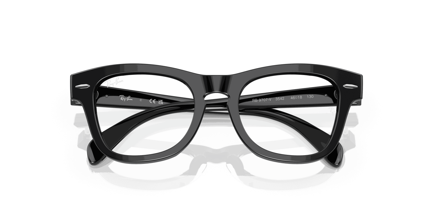 [Clear Lenses, Polished Black Frame]
