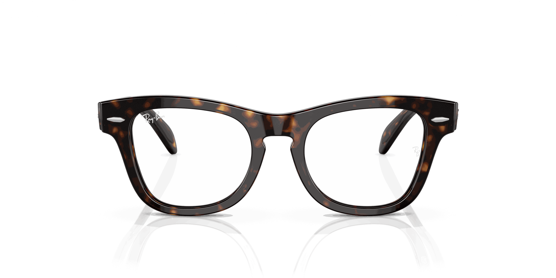 [Clear Lenses, Polished Havana Frame]