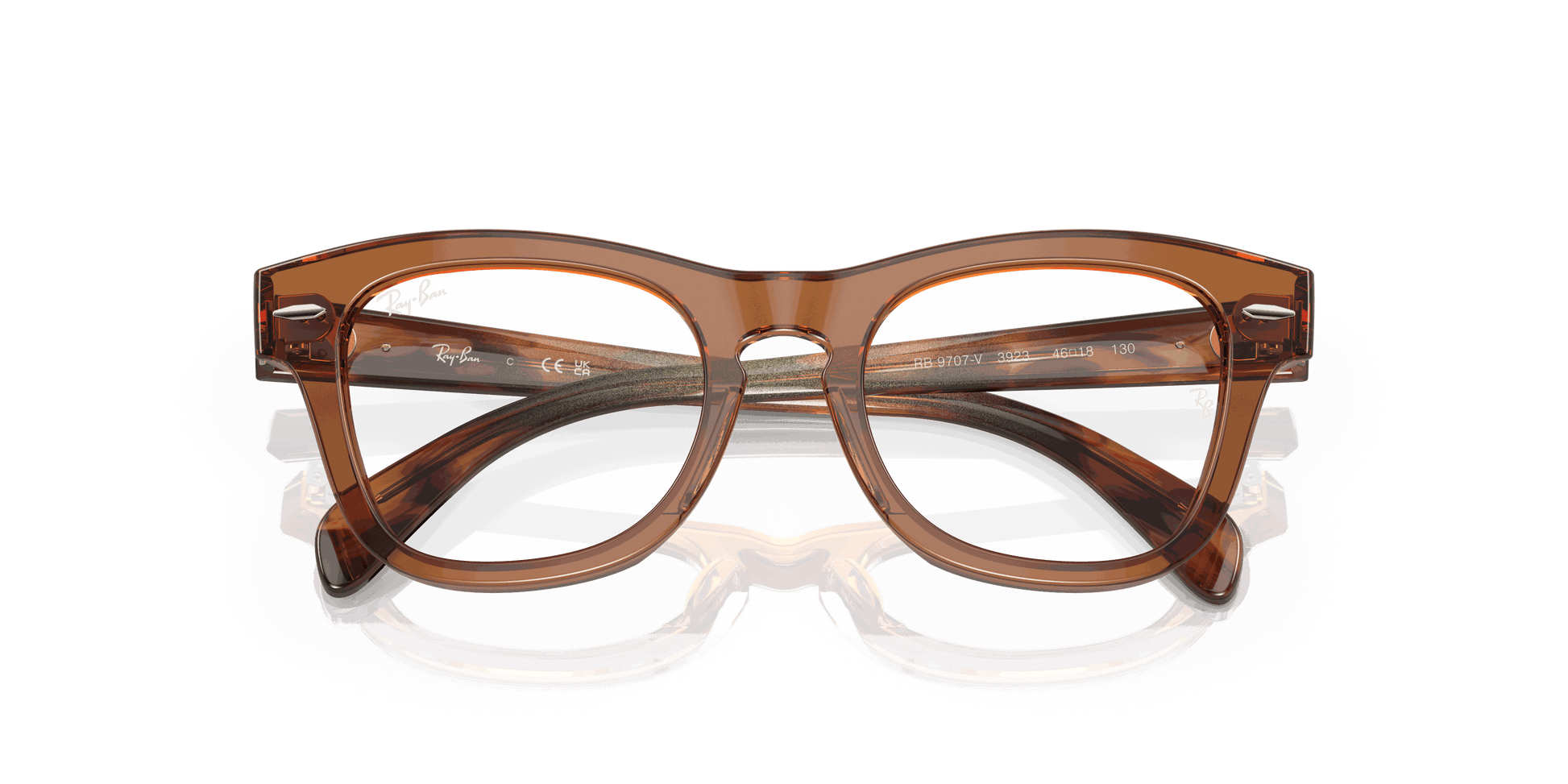[Clear Lenses, Polished Transparent Brown Frame]