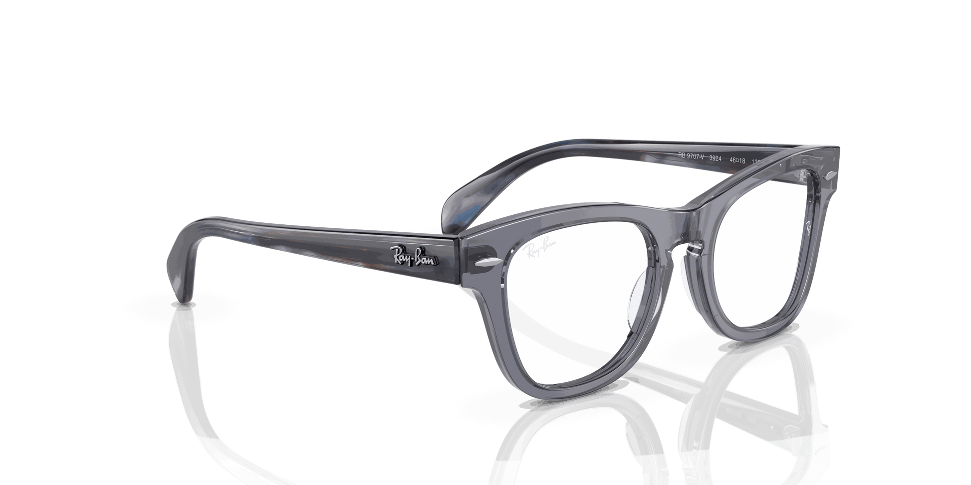 [Clear Lenses, Polished Transparent Blue Frame]
