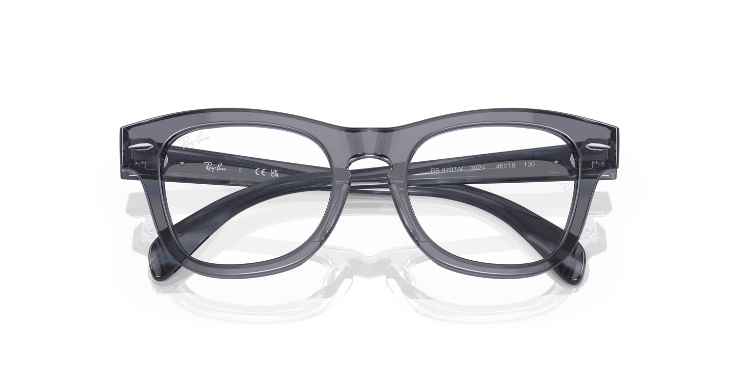 [Clear Lenses, Polished Transparent Blue Frame]