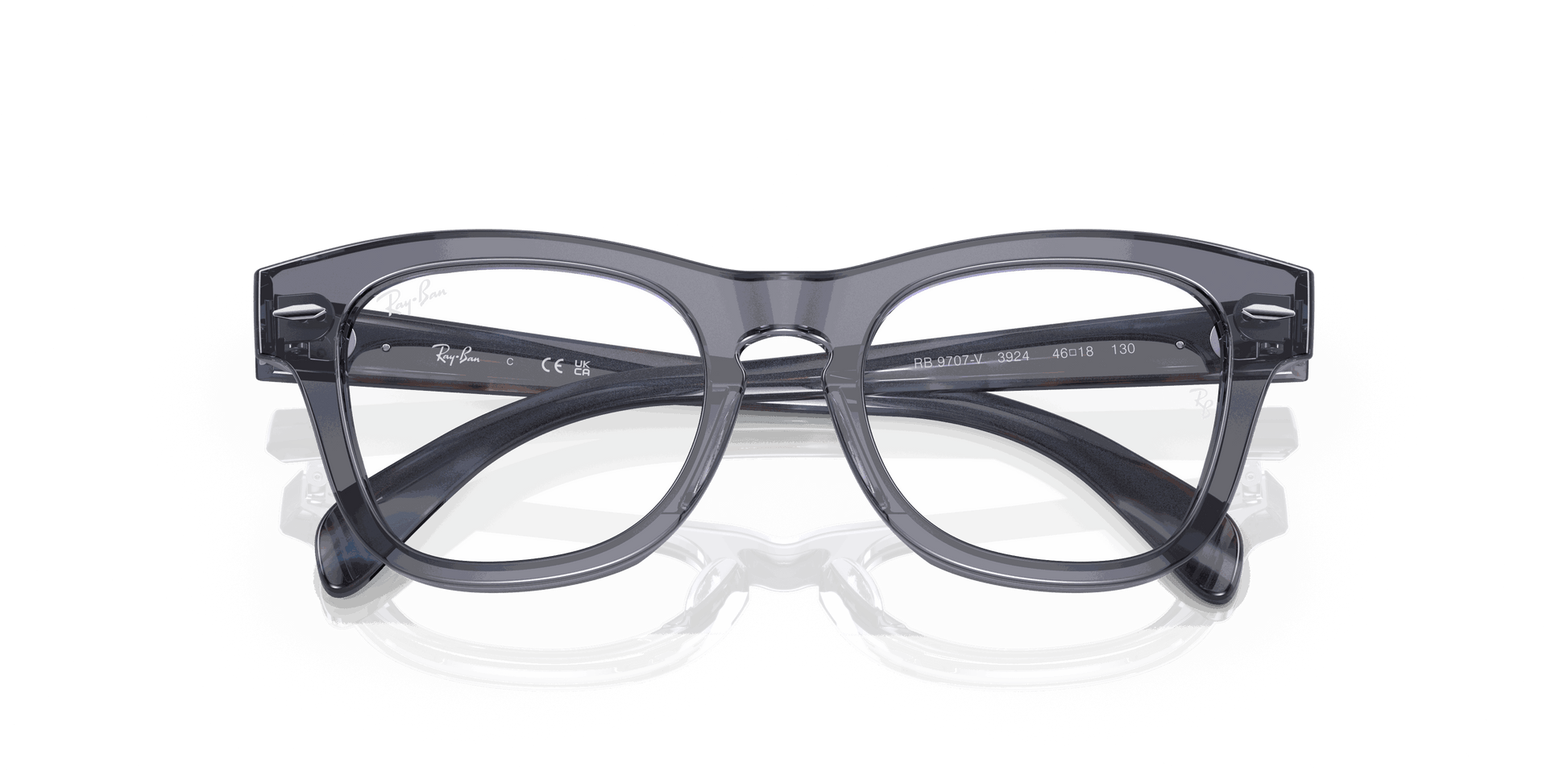 [Clear Lenses, Polished Transparent Blue Frame]