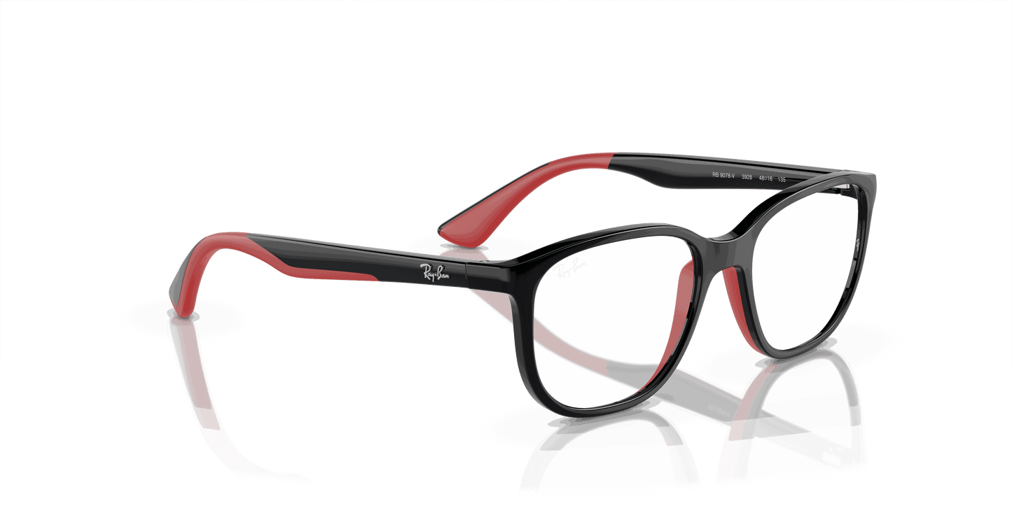 [Clear Lenses, Polished Black On Red Frame]