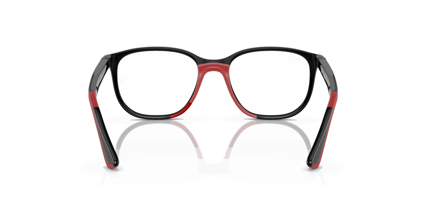 [Clear Lenses, Polished Black On Red Frame]