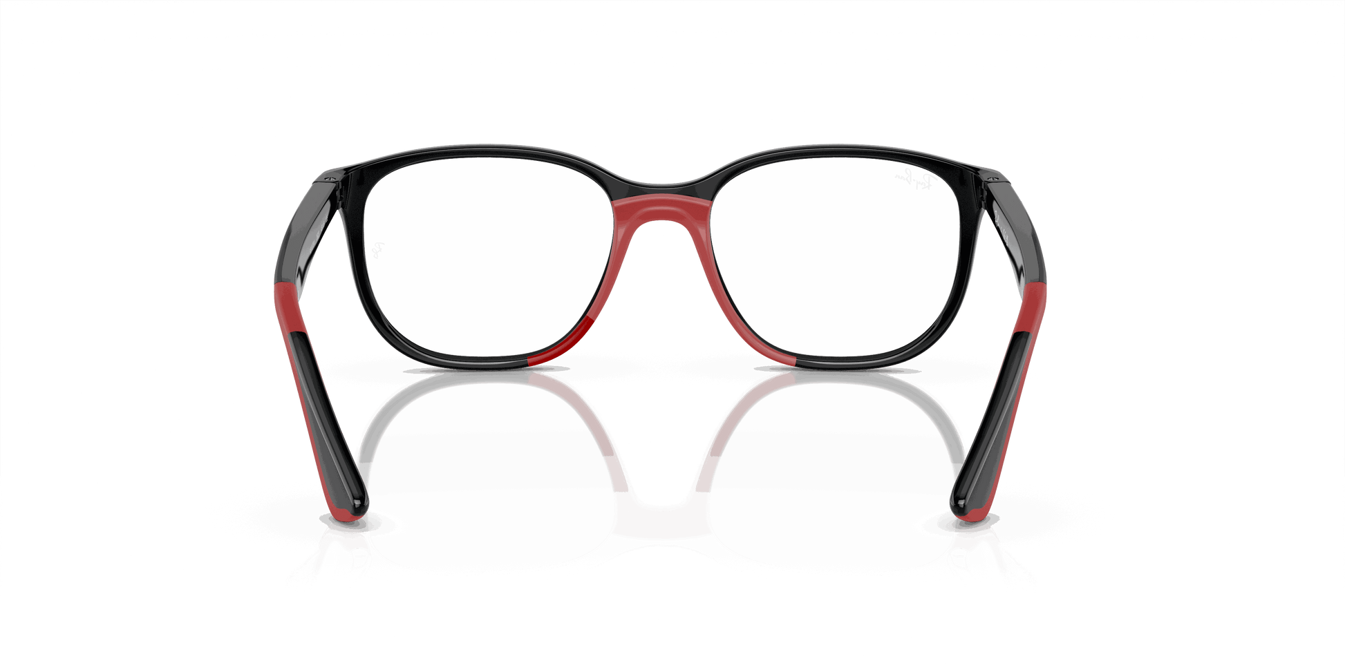[Clear Lenses, Polished Black On Red Frame]