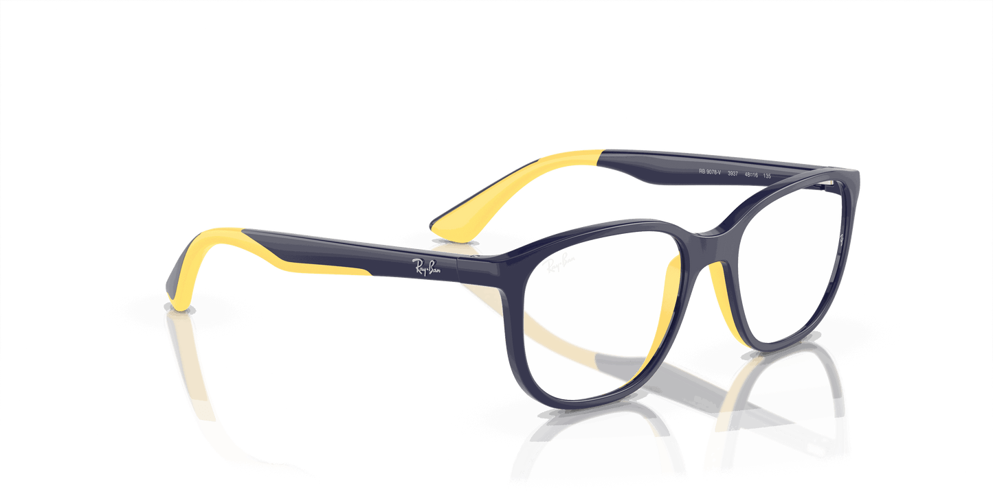 [Clear Lenses, Polished Dark Blue On Yellow Frame]