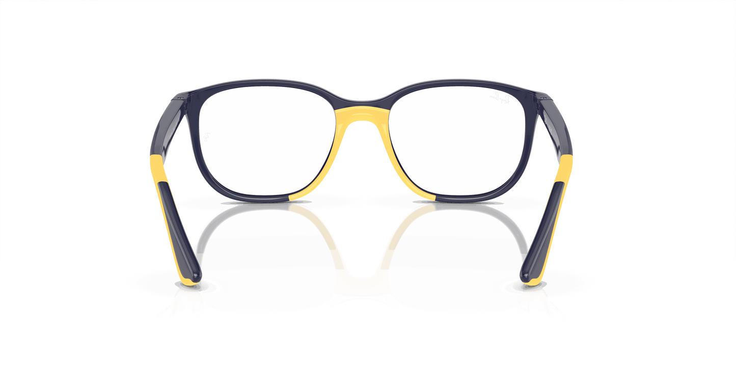 [Clear Lenses, Polished Dark Blue On Yellow Frame]