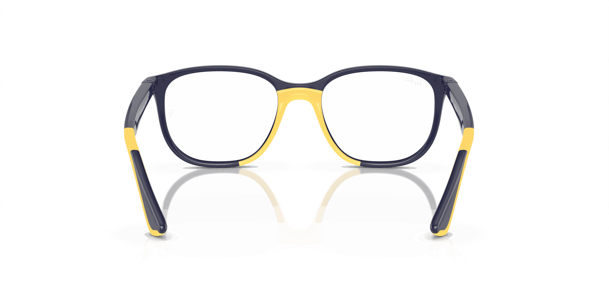 [Clear Lenses, Polished Dark Blue On Yellow Frame]