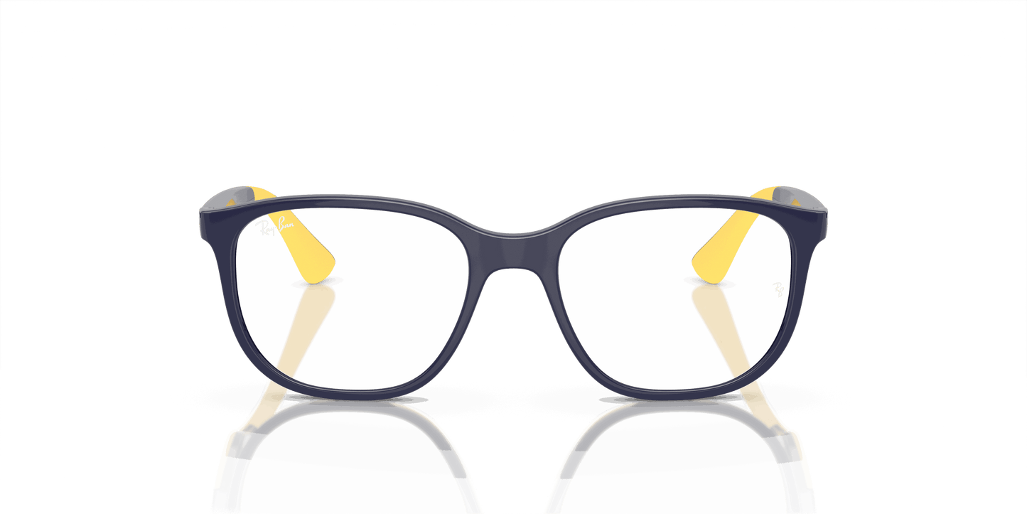 [Clear Lenses, Polished Dark Blue On Yellow Frame]