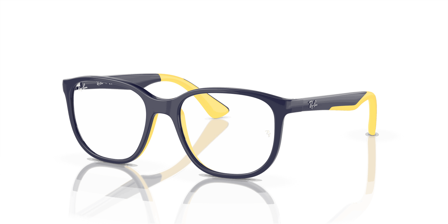 [Clear Lenses, Polished Dark Blue On Yellow Frame]