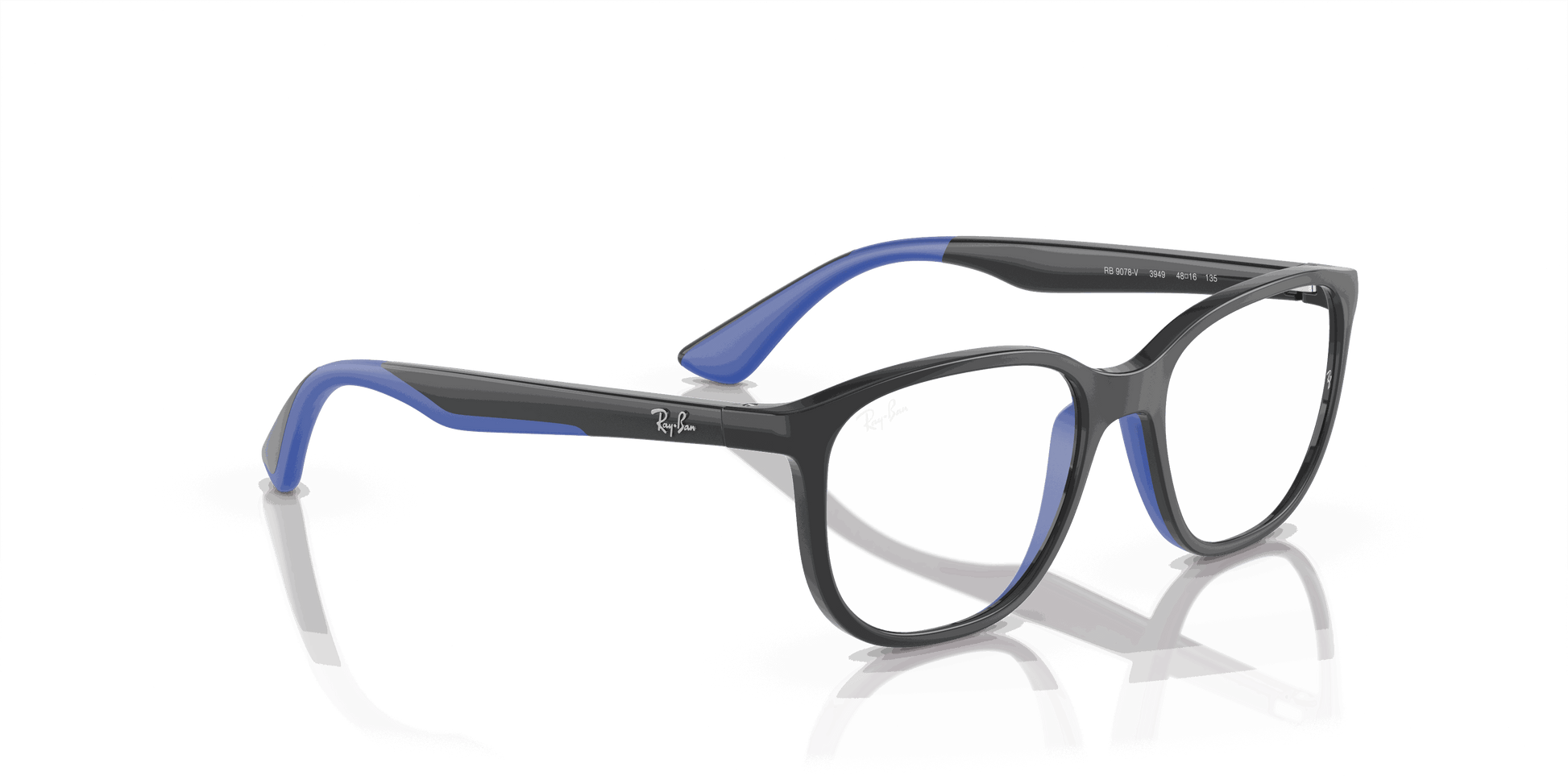 [Clear Lenses, Polished Grey On Blue Frame]