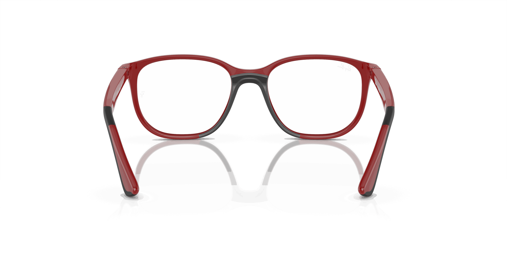 [Clear Lenses, Polished Red On Black Frame]