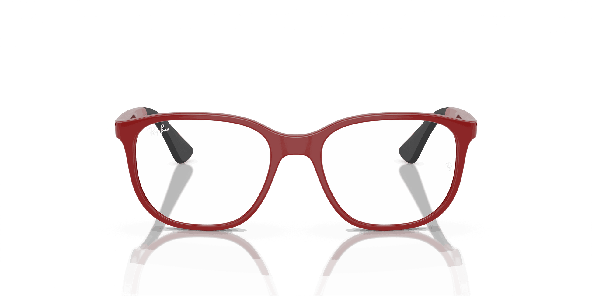 [Clear Lenses, Polished Red On Black Frame]