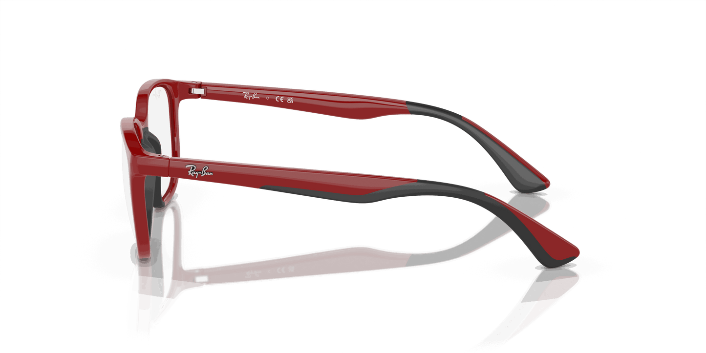 [Clear Lenses, Polished Red On Black Frame]