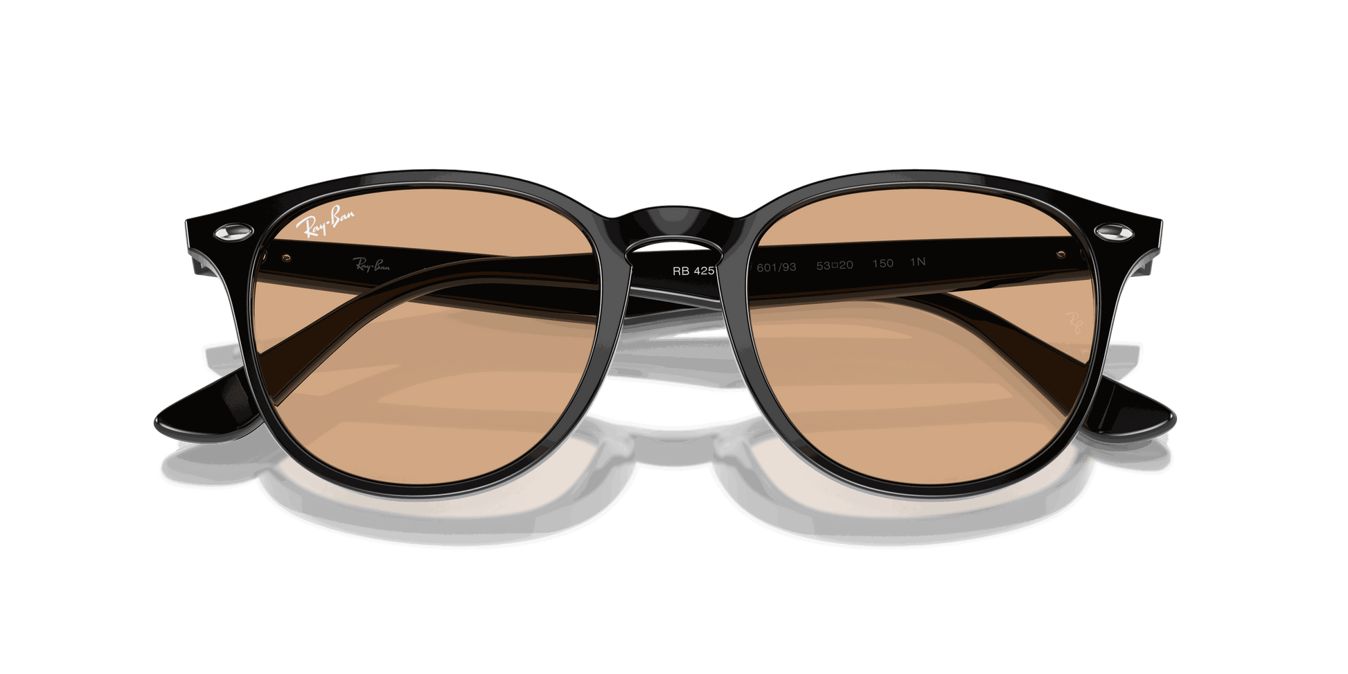 [Brown Lenses, Polished Black Frame]