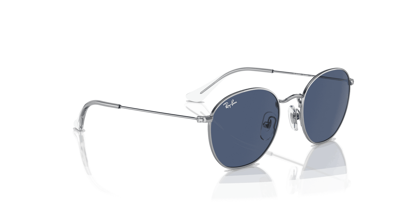 [Dark Blue Lenses, Polished Silver Frame]
