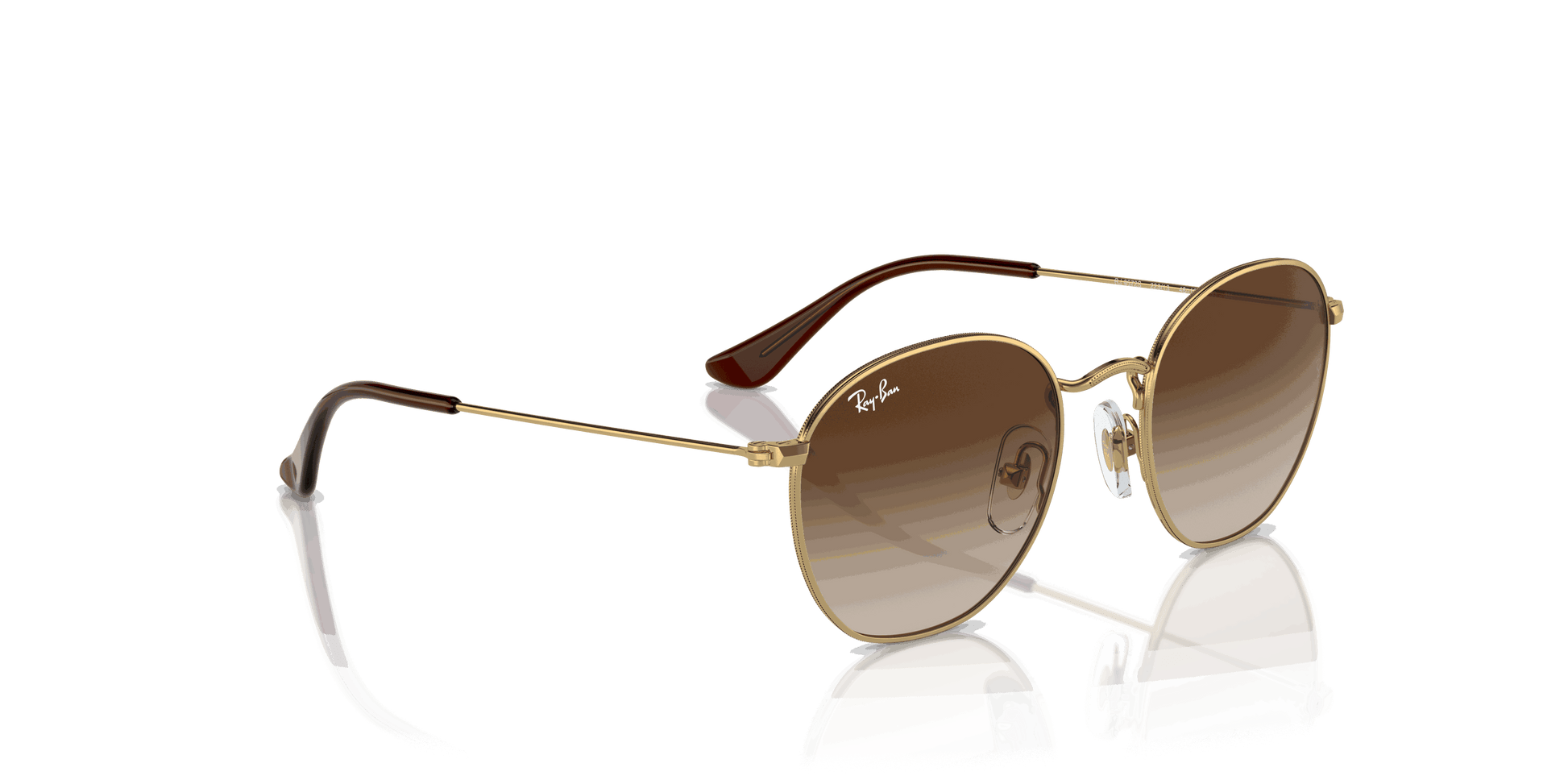 [Brown Lenses, Polished Arista Gold Frame]
