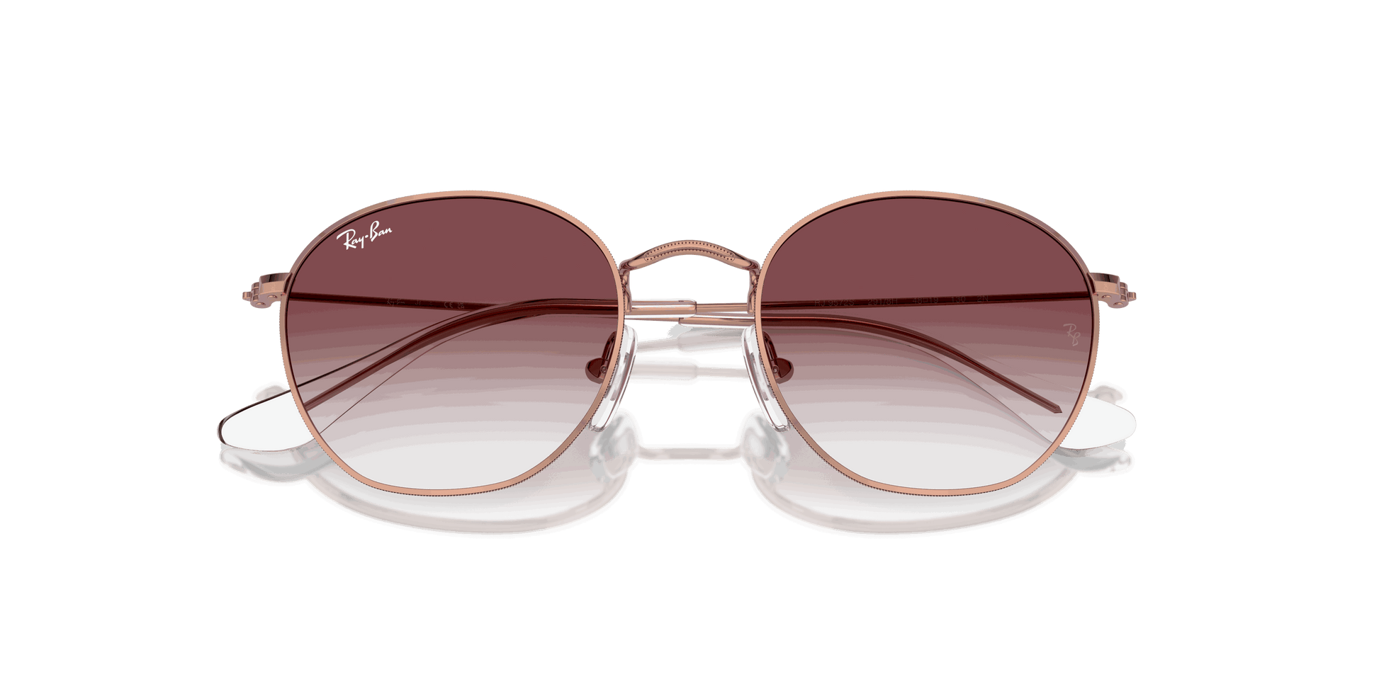 [Violet Lenses, Polished Rose Gold Frame]