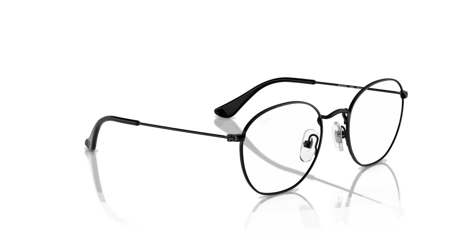 [Clear Lenses, Polished Black Frame]