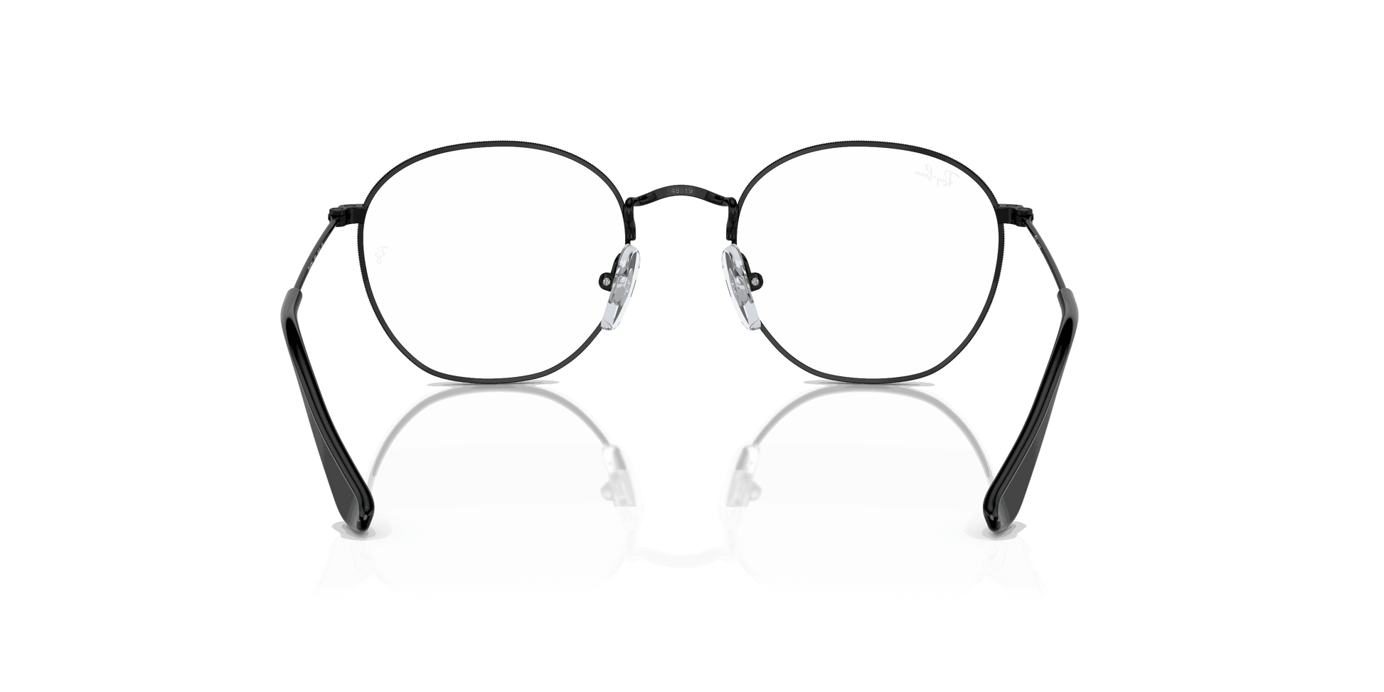 [Clear Lenses, Polished Black Frame]