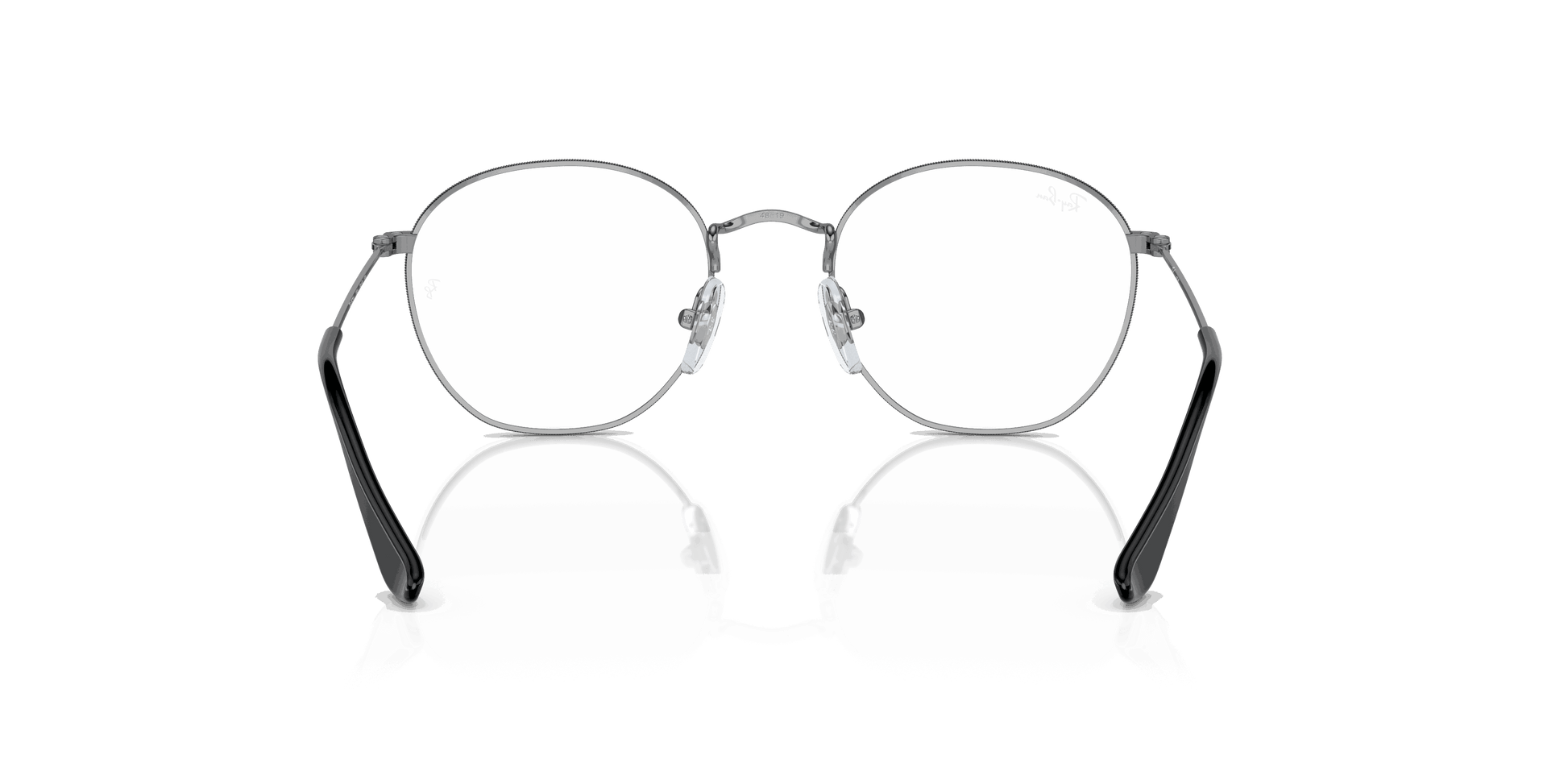 [Clear Lenses, Polished Black On Silver Frame]