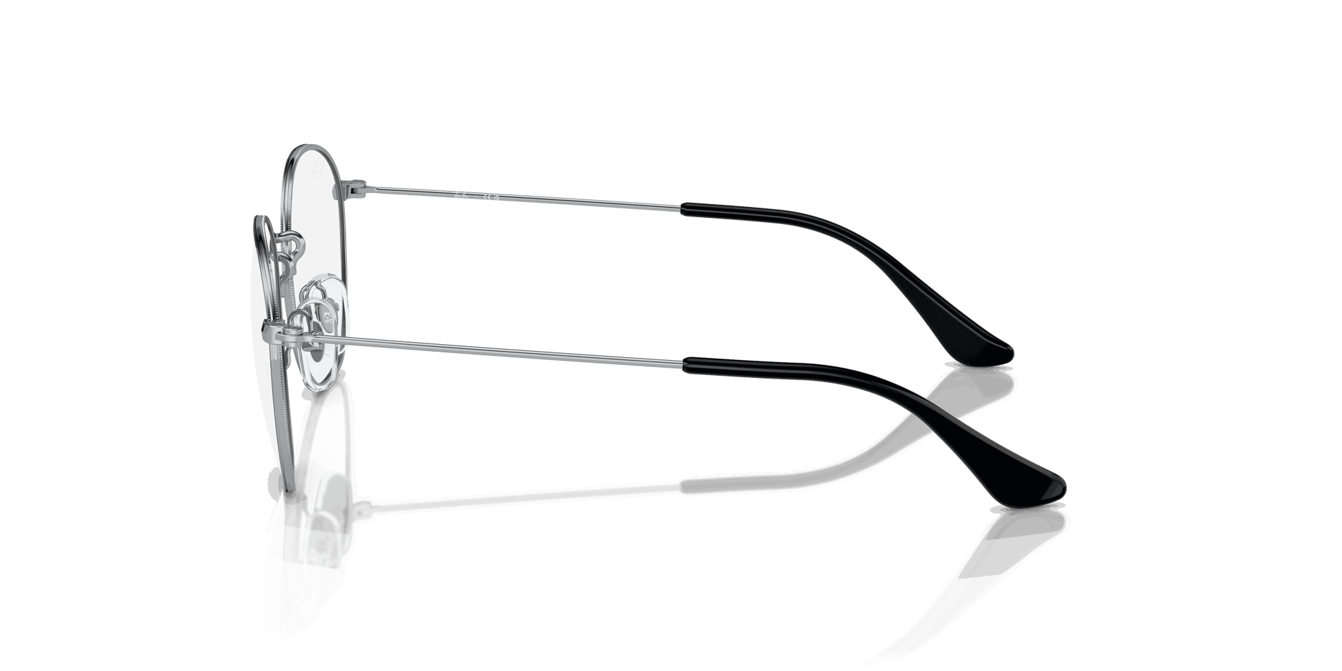 [Clear Lenses, Polished Black On Silver Frame]