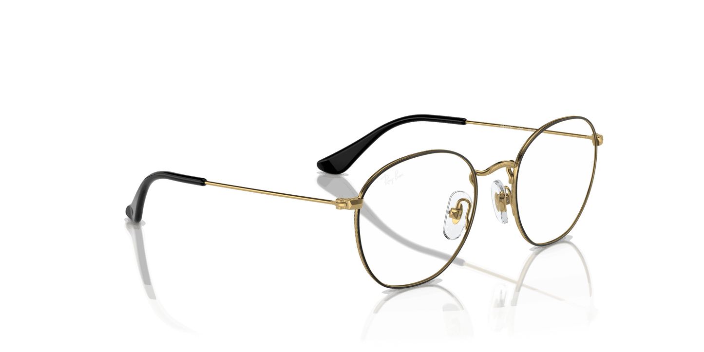 [Clear Lenses, Polished Black On Gold Frame]