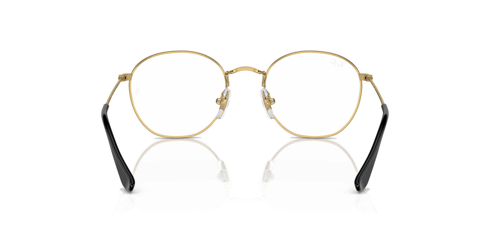 [Clear Lenses, Polished Black On Gold Frame]
