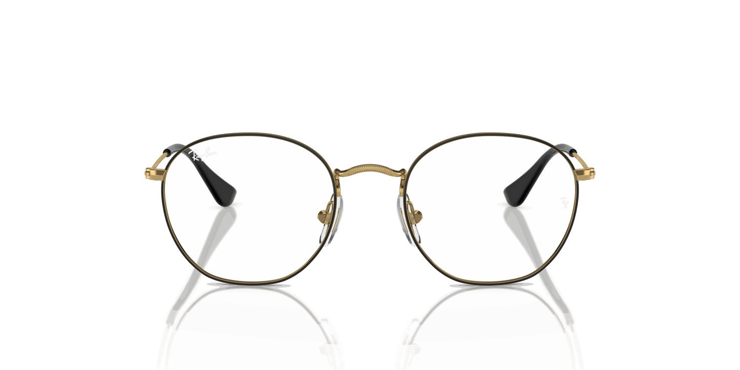 [Clear Lenses, Polished Black On Gold Frame]