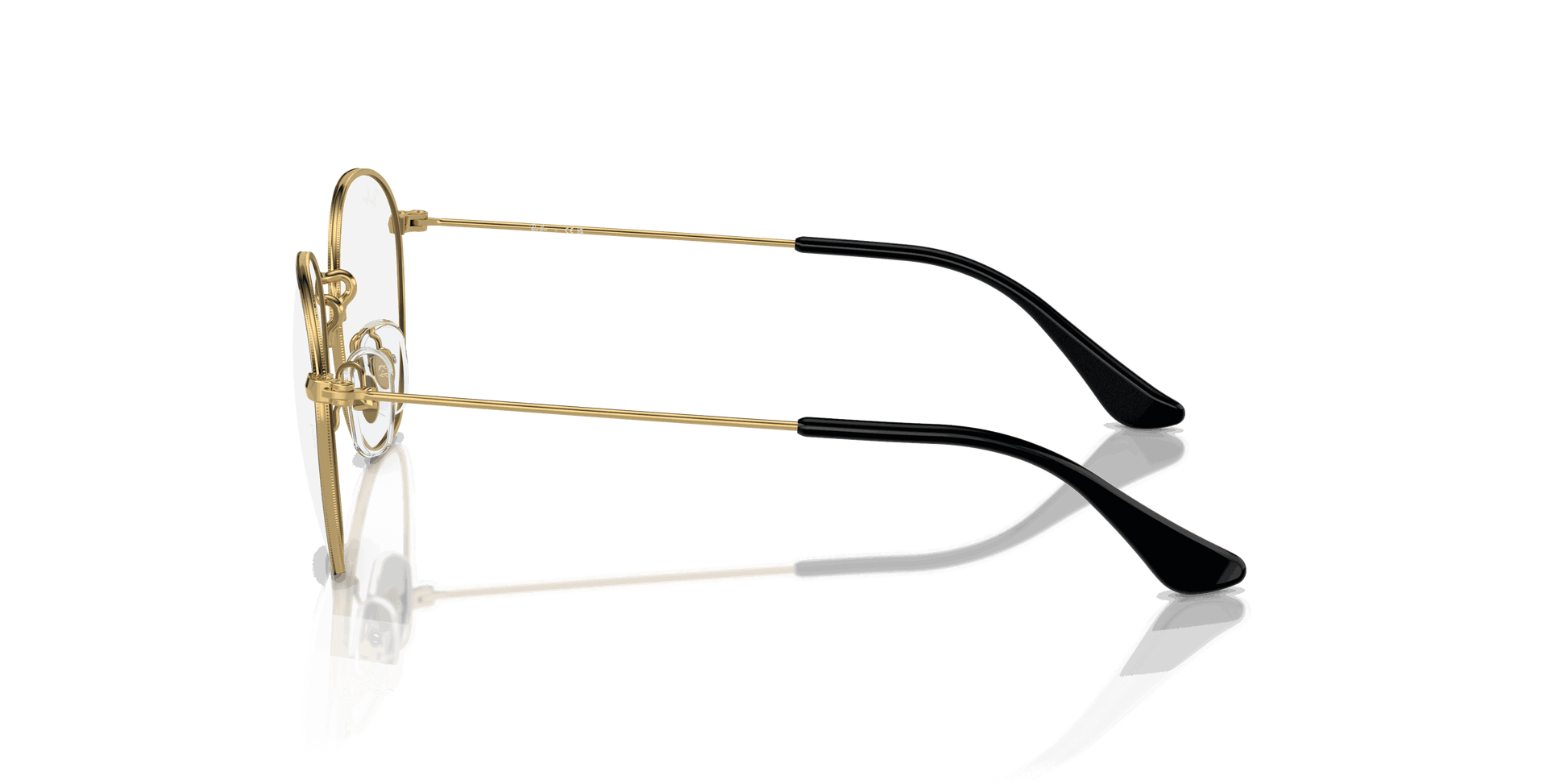 [Clear Lenses, Polished Black On Gold Frame]