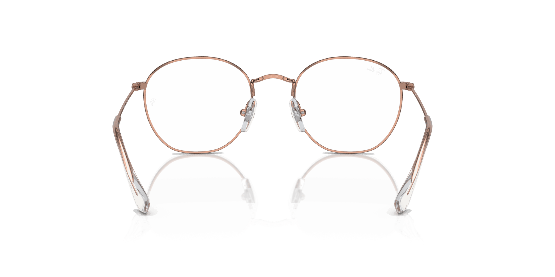 [Clear Lenses, Polished Brown On Rose Gold Frame]