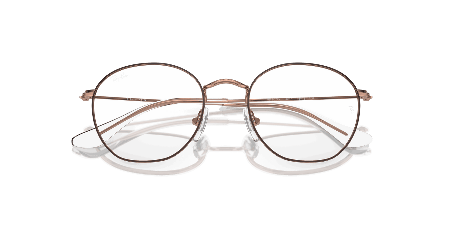 [Clear Lenses, Polished Brown On Rose Gold Frame]
