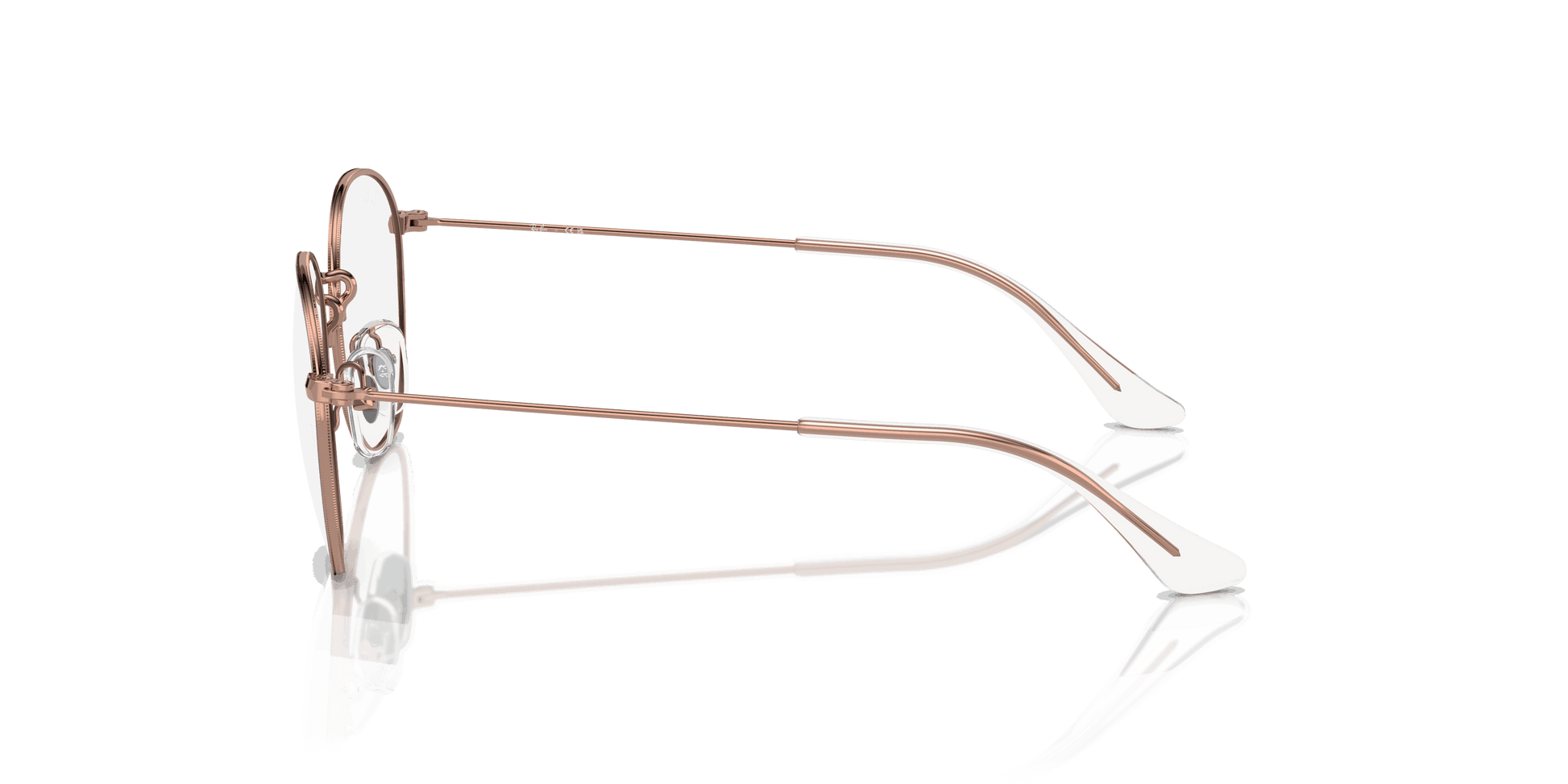 [Clear Lenses, Polished Brown On Rose Gold Frame]