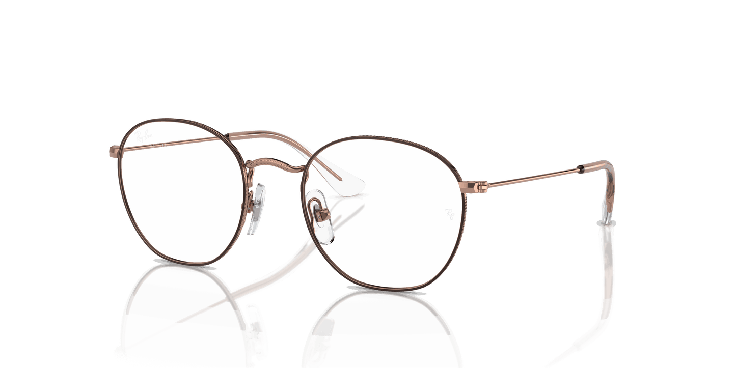 [Clear Lenses, Polished Brown On Rose Gold Frame]